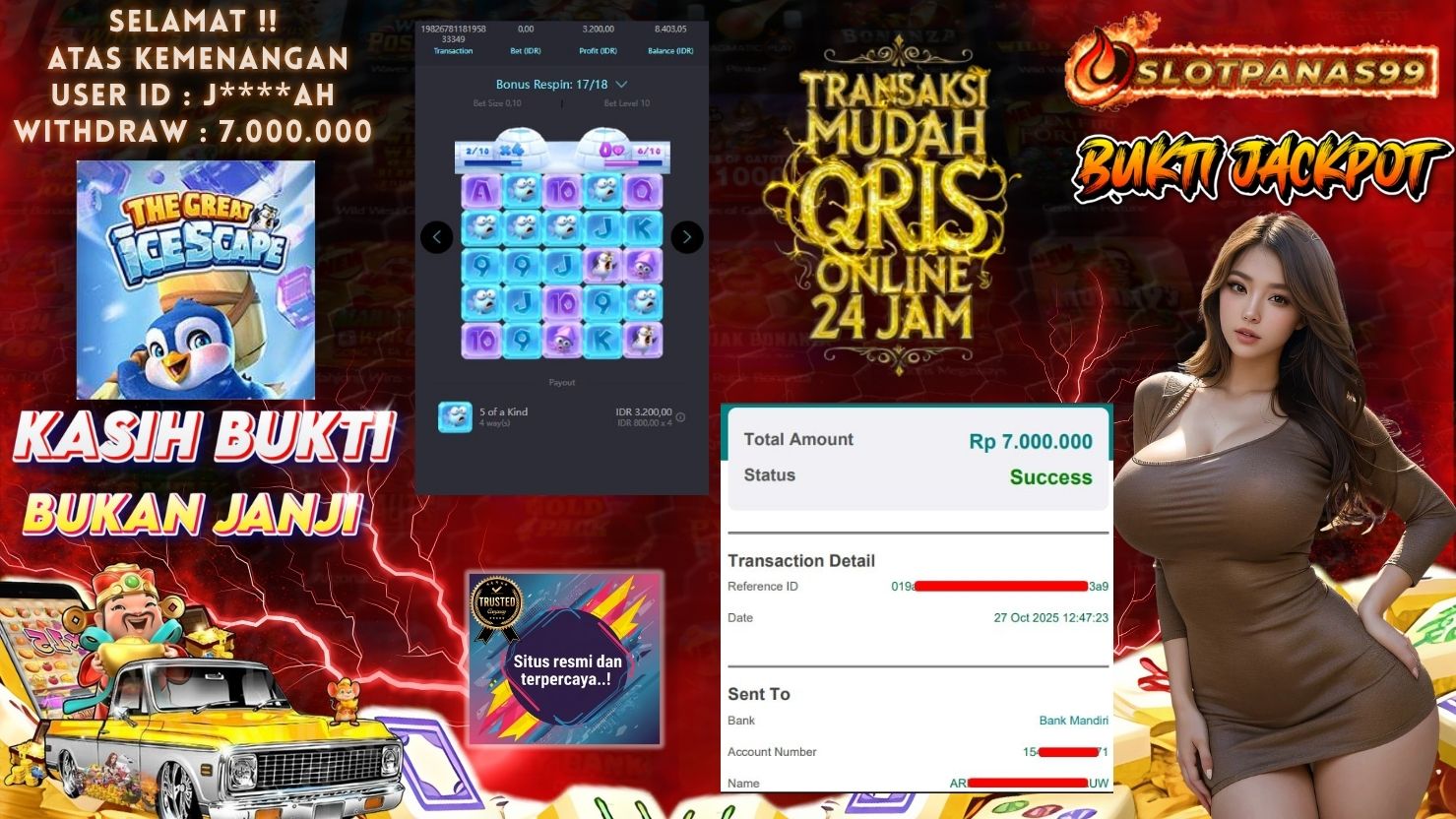 SLOTPANAS99 JACKPOT SLOT THE GREAT ICESCAPE